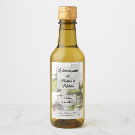 Sticker mit Weinflasche Weinetikett