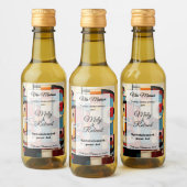 Sticker mit Weinflasche Weinetikett (Flaschen)