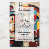 Sticker mit Weinflasche Weinetikett (Einzelnes Label)