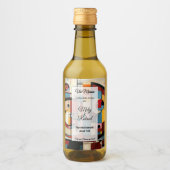 Sticker mit Weinflasche Weinetikett (Vorderseite)