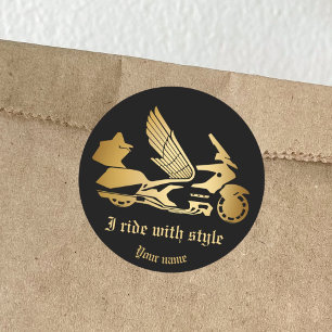 Sticker Motorrad Motorrad-Motorradfahrer Golding