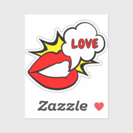 Sticker - Mund Sprechblase + DEIN TEXT & IDEE 1