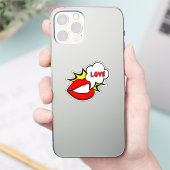 Sticker - Mund Sprechblase + DEIN TEXT & IDEE 1 (Telefon)