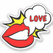Sticker - Mund Sprechblase + DEIN TEXT & IDEE 1 (Vorderseite)