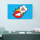 Sticker - Mund Sprechblase + DEIN TEXT & IDEE 1 Banner (Messeveranstaltung)