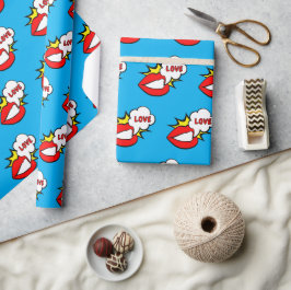 Sticker - Mund Sprechblase + DEIN TEXT & IDEE 1 Geschenkpapier