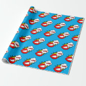 Sticker - Mund Sprechblase + DEIN TEXT & IDEE 1 Geschenkpapier (Ungerollt)