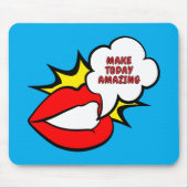 Sticker - Mund Sprechblase + DEIN TEXT & IDEE 1 Mousepad (Vorne)