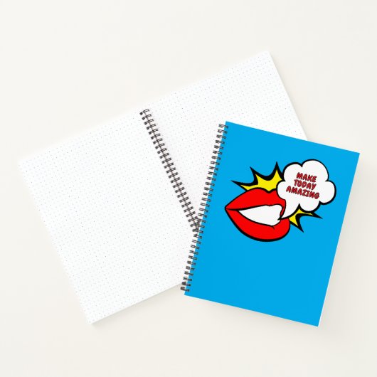 Sticker - Mund Sprechblase + DEIN TEXT & IDEE 1 Notizblock (Innenseite)
