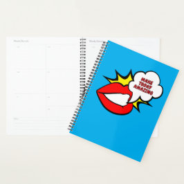 Sticker - Mund Sprechblase + DEIN TEXT & IDEE 1 Planer