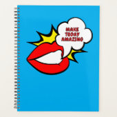 Sticker - Mund Sprechblase + DEIN TEXT & IDEE 1 Planer (Vorderseite)