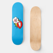 Sticker - Mund Sprechblase + DEIN TEXT & IDEE 1 Skateboard (Vorderseite)
