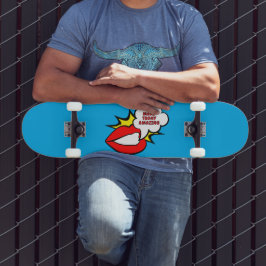 Sticker - Mund Sprechblase + DEIN TEXT & IDEE 1 Skateboard