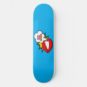 Sticker - Mund Sprechblase + DEIN TEXT & IDEE 1 Skateboard (Vorderseite)