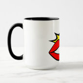 Sticker - Mund Sprechblase + DEIN TEXT & IDEE 1 Tasse (Links)