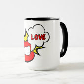 Sticker - Mund Sprechblase + DEIN TEXT & IDEE 1 Tasse (VorderseiteRechts)