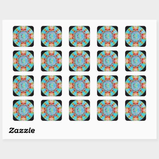 Sticker Native American Southwestern Mandala (Blatt)