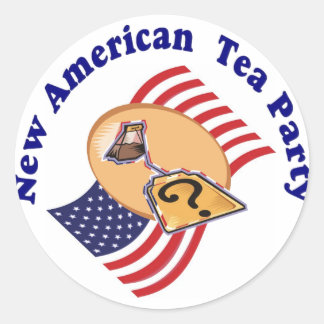 Sticker-New American Tee Party Runder Aufkleber