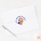 Sticker-New American Tee Party Runder Aufkleber (Umschlag)