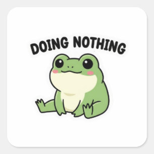 Sticker Nichts-Tun-Frosch Süßer entspannter Frosch