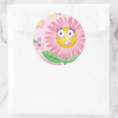 STICKER Niedlich Pink Anthropomorphe Blume (Tasche)