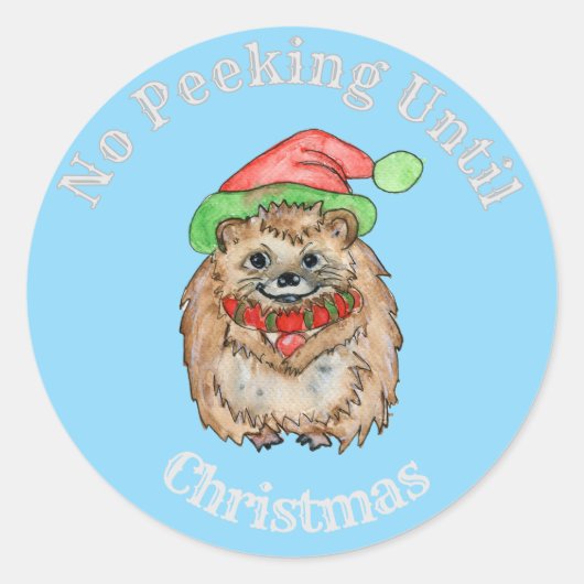 Sticker No Peeking Bis Weihnachten Weihnachtsschaf (Vorderseite)