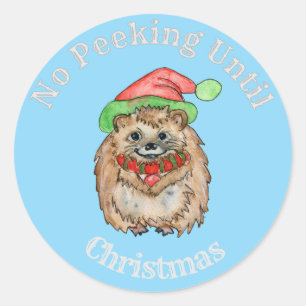 Sticker No Peeking Bis Weihnachten Weihnachtsschaf
