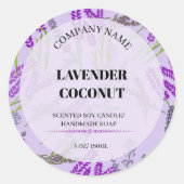 STICKER Nr. 8 PRODUKTLABEL GESCHALTET SOAP & CANDL (Vorderseite)