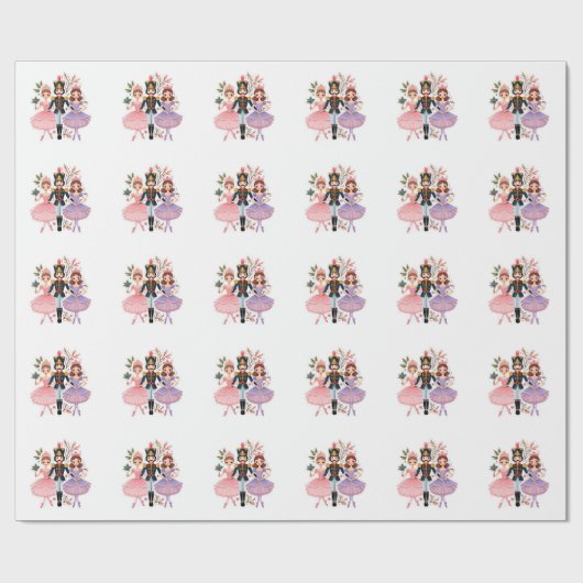 Sticker-Nutcracker Ballet-Whimsical Christmas Geschenkpapier (Flach)
