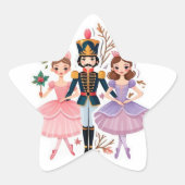 Sticker-Nutcracker Ballet-Whimsical Christmas Stern-Aufkleber (Vorderseite)