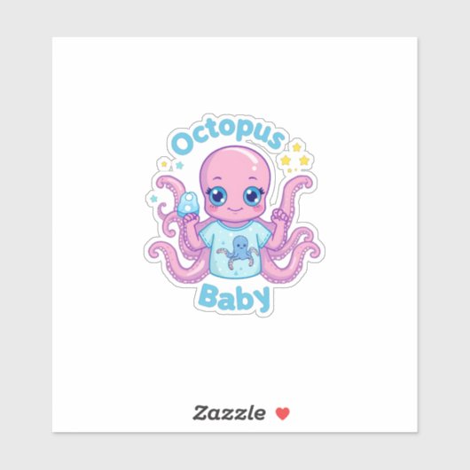 Sticker Octopus Baby  (Blatt)