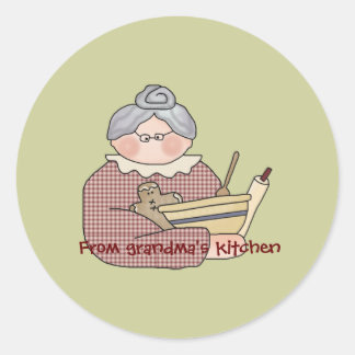 Sticker....Oma-Küche Runder Aufkleber