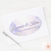 Sticker Ovale Elegant Botanical Wedding (Umschlag)