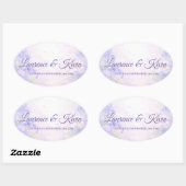 Sticker Ovale Elegant Botanical Wedding (Blatt)