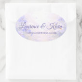 Sticker Ovale Elegant Botanical Wedding (Tasche)