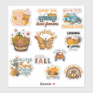 Sticker-Pack für Herbstliebhaber Aufkleber