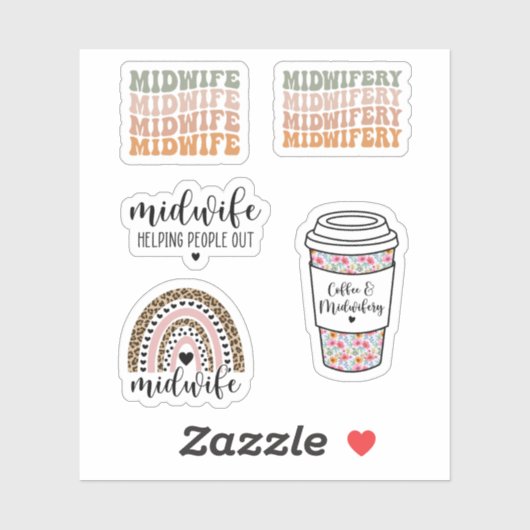 Sticker Pack, Midwifery, Gift für Hebammen (Blatt)