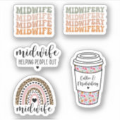 Sticker Pack, Midwifery, Gift für Hebammen (Vorderseite)