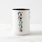 Sticker Pack Tasse Kawaii Pinguin mit farbenfrohen (Mittel)