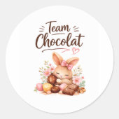 sticker Pâques gourmand lapin chocolat (Vorderseite)