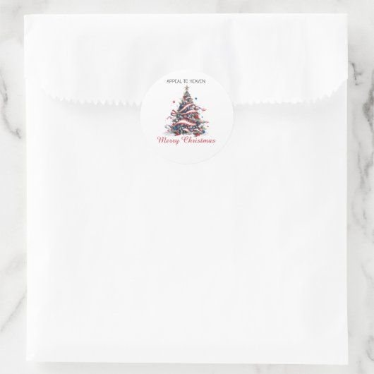 STICKER Patriotic Xmas Tree ATH1  (Tasche)