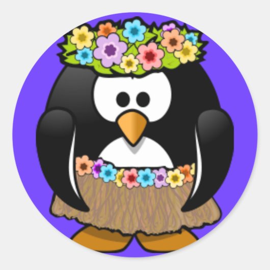 Sticker - Penguin Hoola Dancer (Vorderseite)