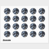 Sticker - Platin Silber Himmelsmond Mystik (Blatt)