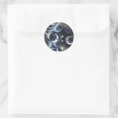 Sticker - Platin Silber Himmelsmond Mystik (Tasche)