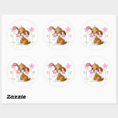 Sticker-Puppy Runder Aufkleber (Blatt)