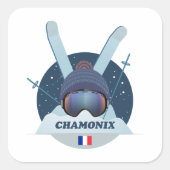 Sticker Quadrat Chamonix (Vorderseite)