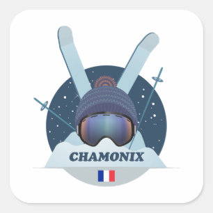 Sticker Quadrat Chamonix