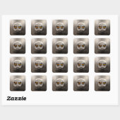 Sticker Quadrat Frankenmoji Vintage (Blatt)
