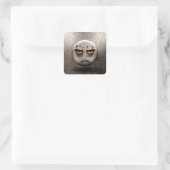 Sticker Quadrat Frankenmoji Vintage (Tasche)