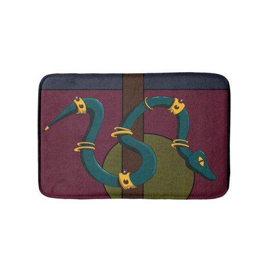 Sticker Quadrat Snake Badematte (Vorderseite)